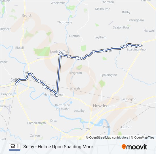 1 Bus Line Map