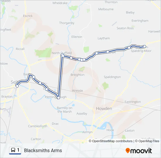 1 Bus Line Map