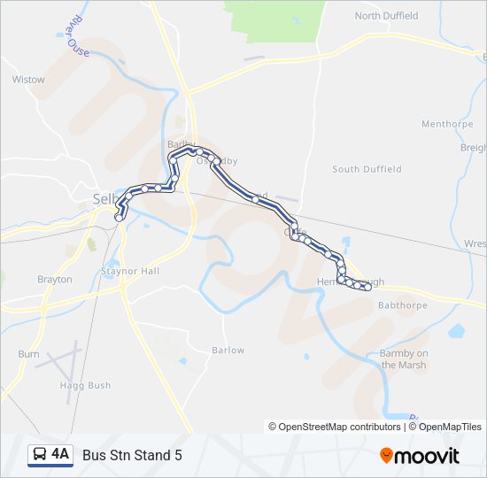 4A Bus Line Map