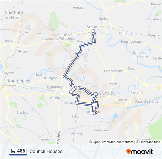 486 Bus Line Map