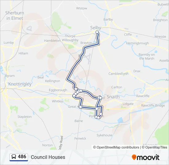 486 Bus Line Map