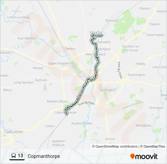 13 Bus Line Map