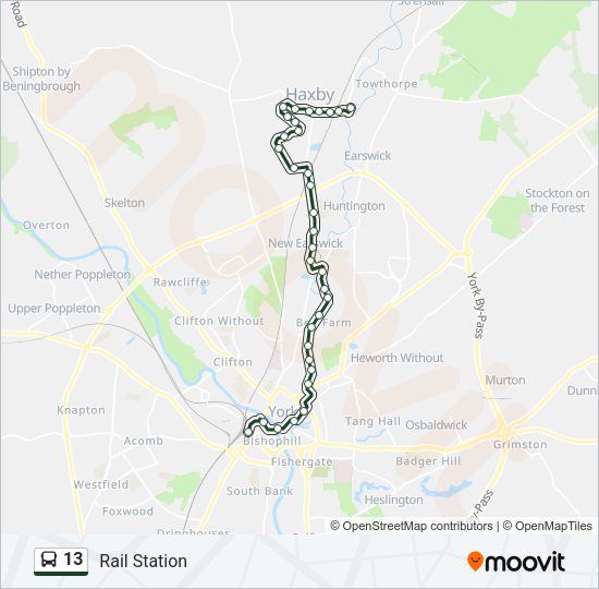 13 Bus Line Map