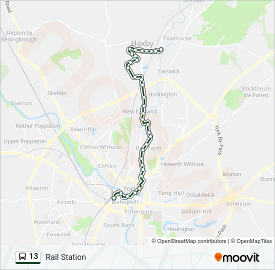 13 Bus Line Map