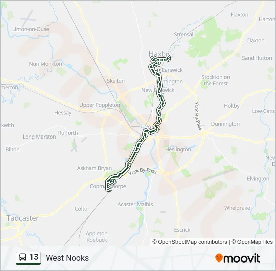 13 Bus Line Map