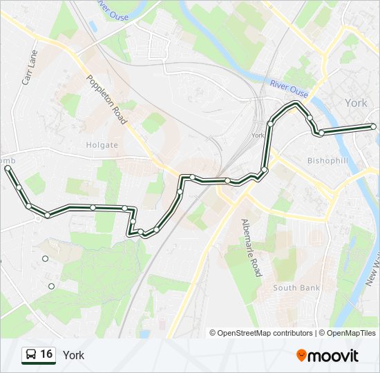 16 bus Line Map