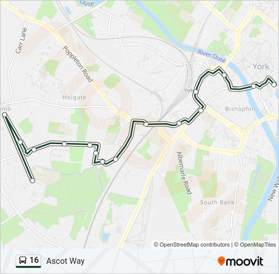16 Bus Line Map