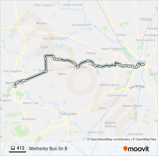 412 Bus Line Map