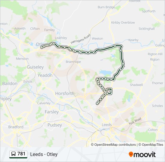 781 bus Line Map