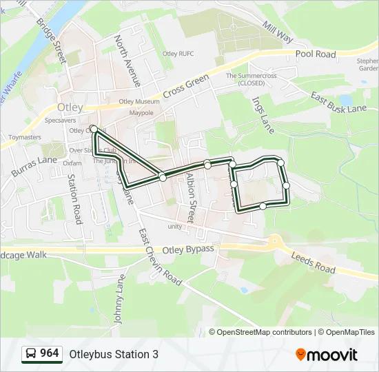 964 Bus Line Map