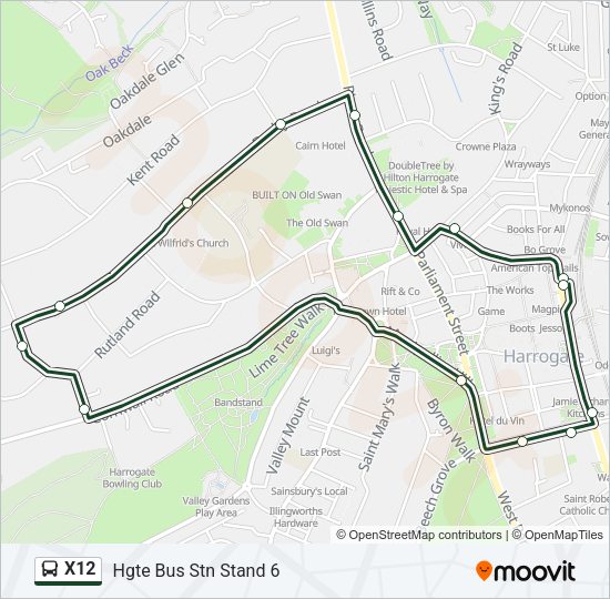 X12 Bus Line Map