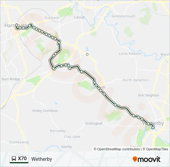 X70 Bus Line Map