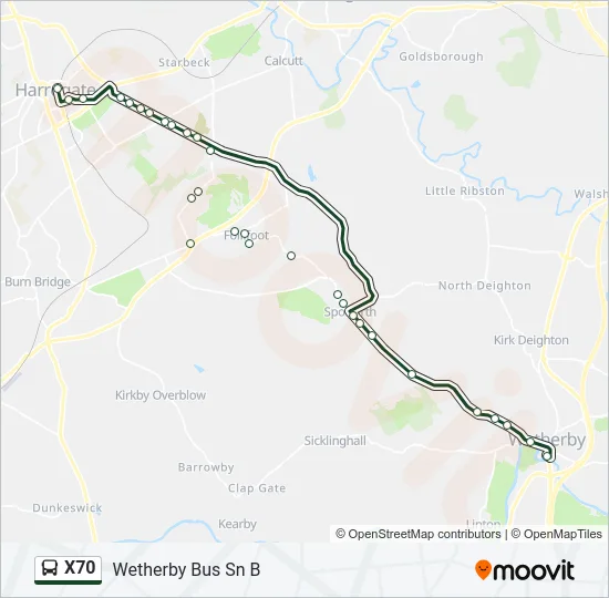X70 Bus Line Map