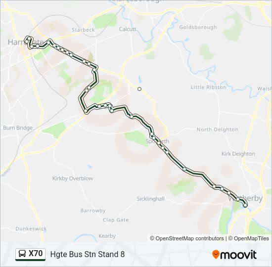 X70 Bus Line Map