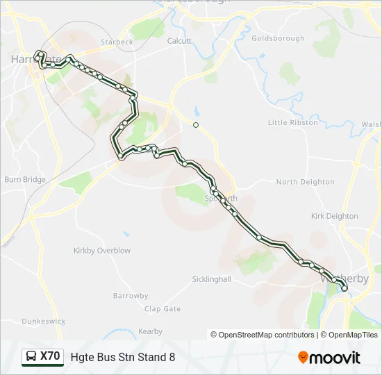 X70 Bus Line Map