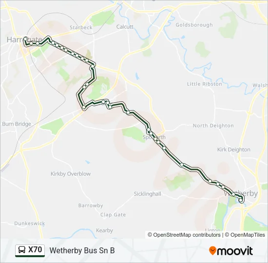 X70 Bus Line Map