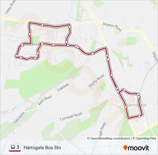 3 Bus Line Map