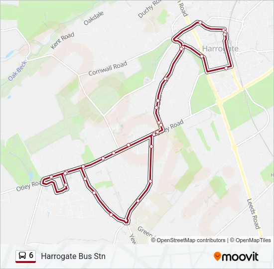 6 Bus Line Map