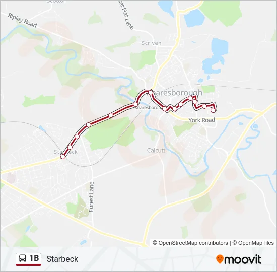 1B Bus Line Map