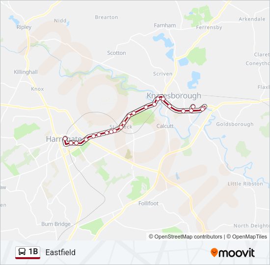 1B Bus Line Map