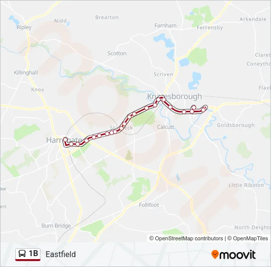 1B Bus Line Map