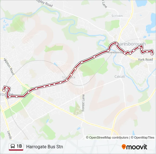 1B Bus Line Map