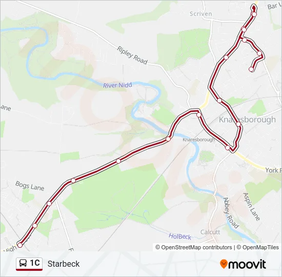 1C Bus Line Map