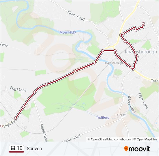 1C bus Line Map