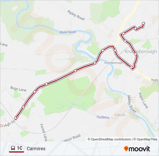 1C Bus Line Map