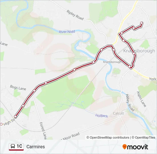 1C Bus Line Map