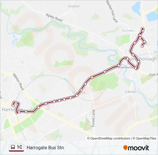 1C Bus Line Map