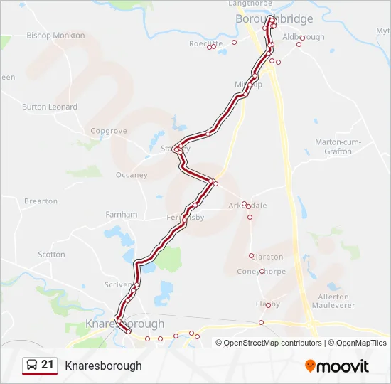 21 Route: Schedules, Stops & Maps - Knaresborough (Updated)