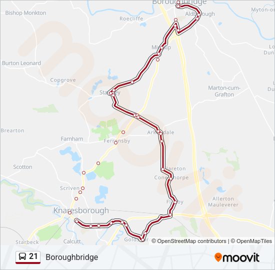 21 Bus Line Map