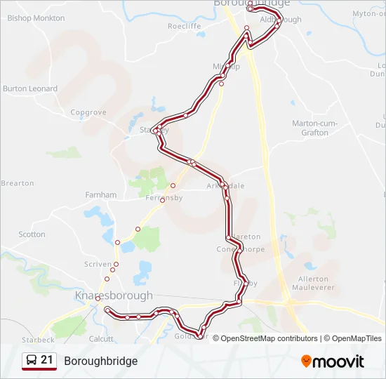 21 Bus Line Map