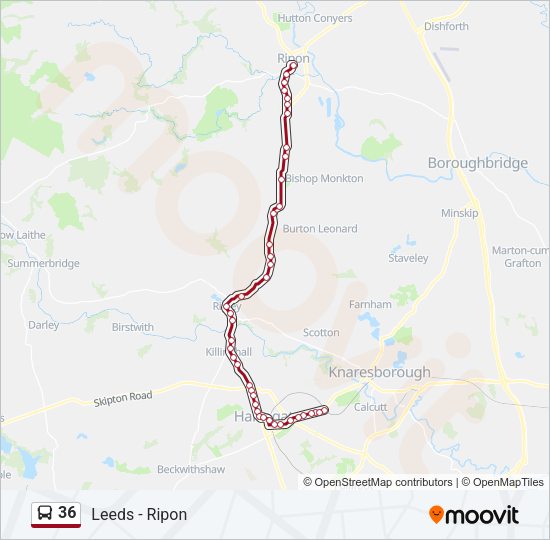 36 Bus Line Map