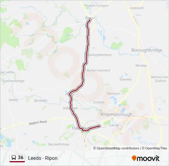 36 Bus Line Map