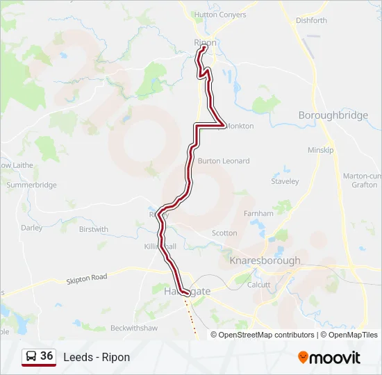 36 Bus Line Map