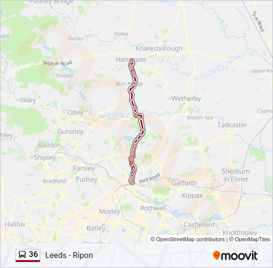 36 Bus Line Map