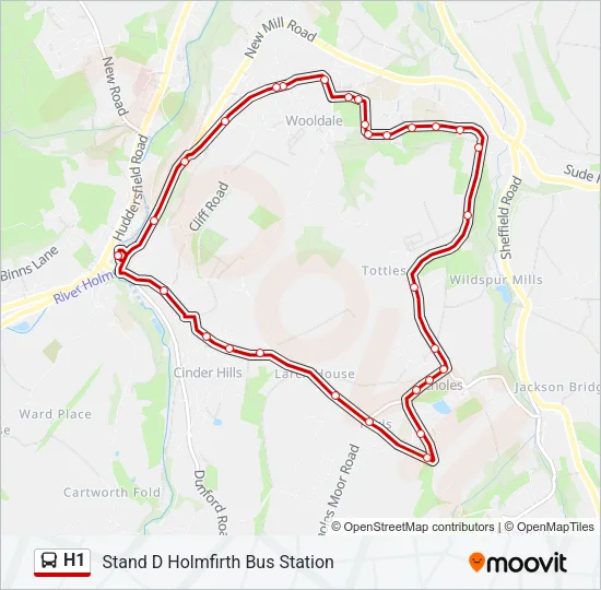 H1 Bus Line Map
