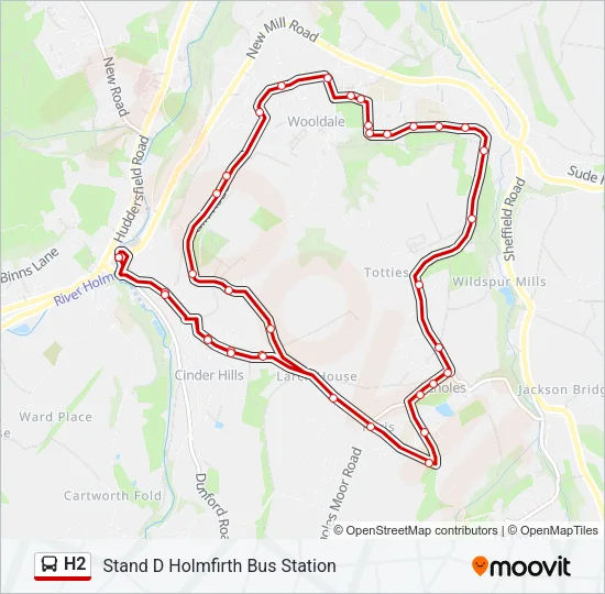 H2 Bus Line Map