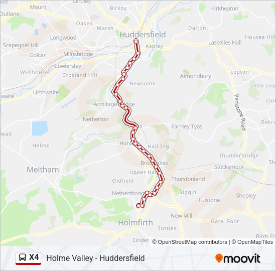 X4 bus Line Map