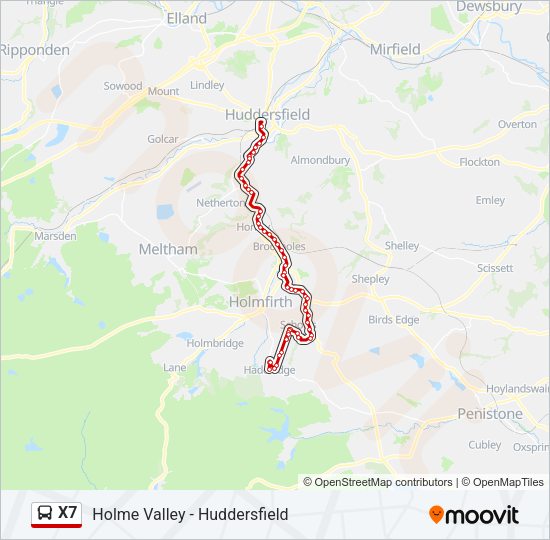 X7 Bus Line Map