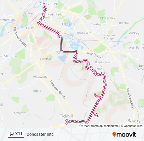 X11 Bus Line Map