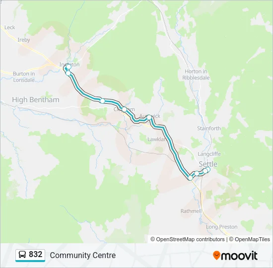 832 Bus Line Map