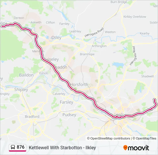 876 Bus Line Map