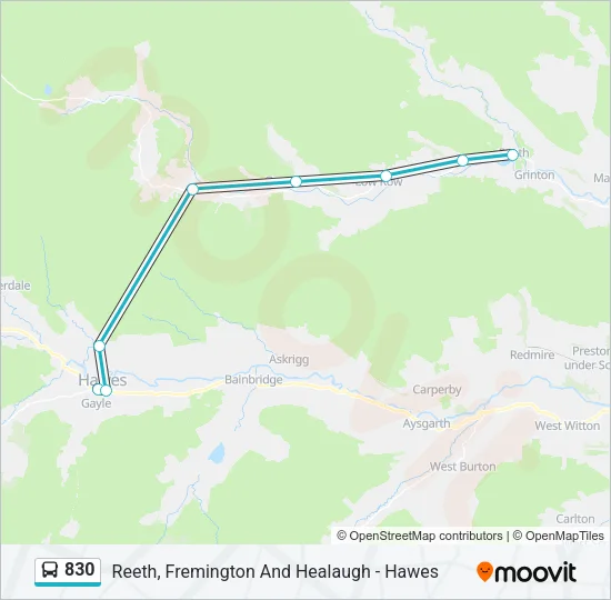 830 Bus Line Map