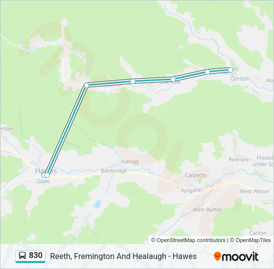 830 Bus Line Map