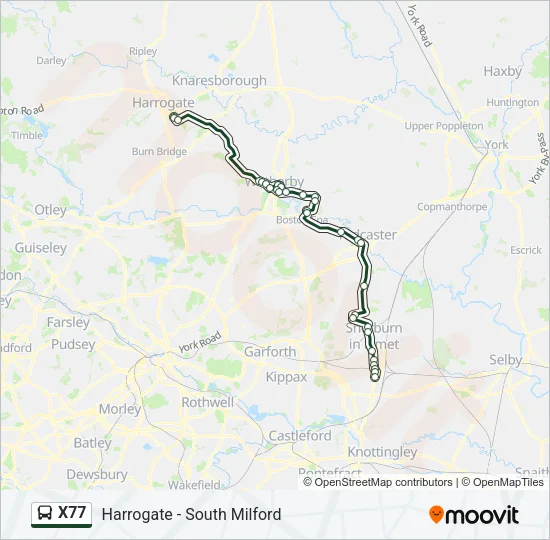 X77 Bus Line Map