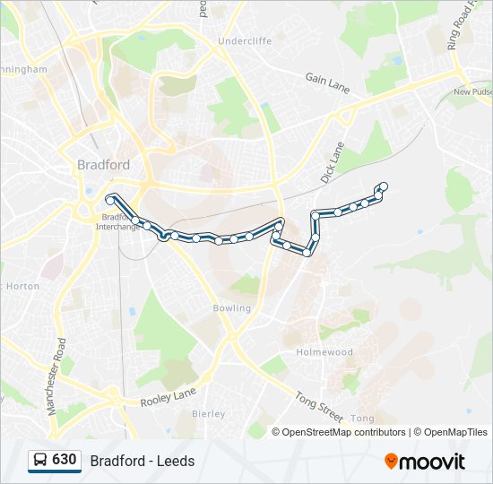 630 Bus Line Map
