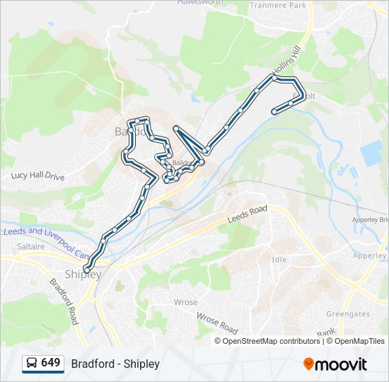 649 Bus Line Map